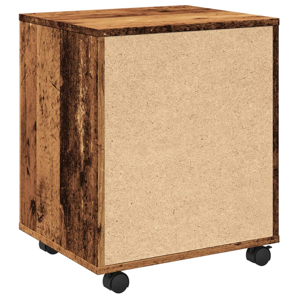 Rollcontainer Altholz-Optik 45x38x54 cm Holzwerkstoff