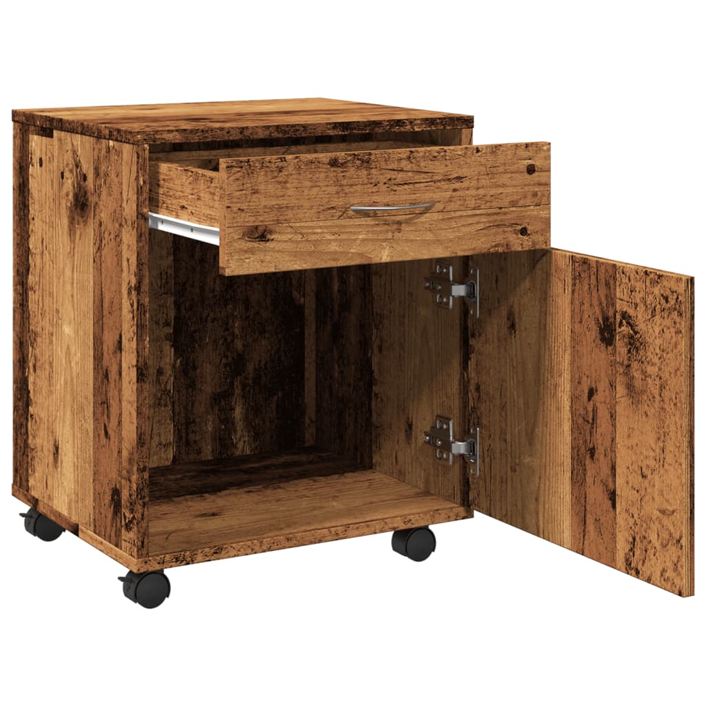 Rollcontainer Altholz-Optik 45x38x54 cm Holzwerkstoff