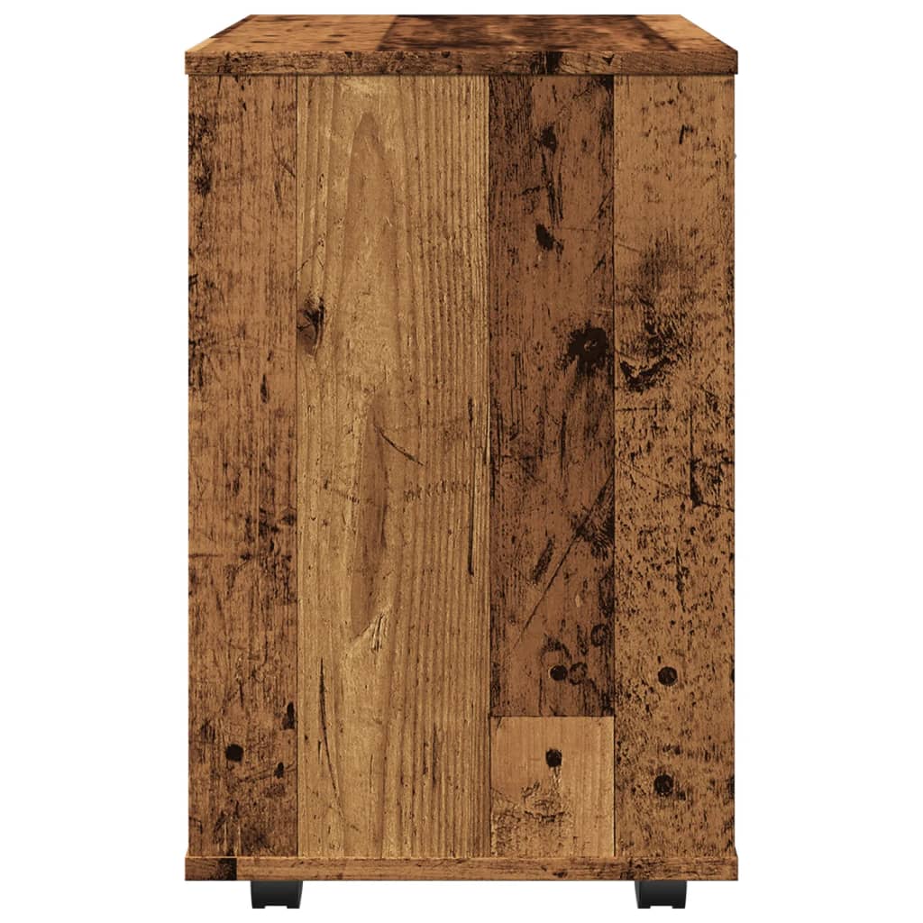 Rollcontainer Altholz-Optik 46x36x59 cm Holzwerkstoff