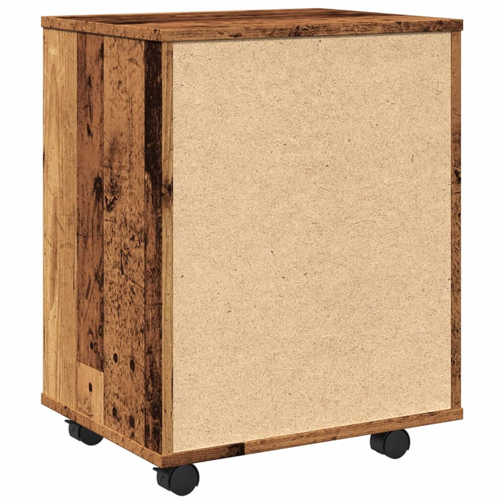 Roll container old wood look 46x36x59 cm wood material