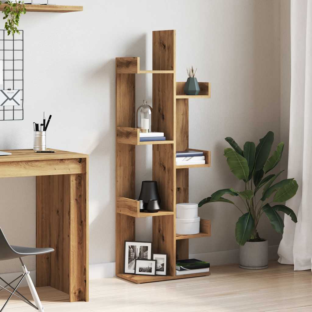 Bookshelf Artisan Oak 48x25.5x140 cm Wood Material