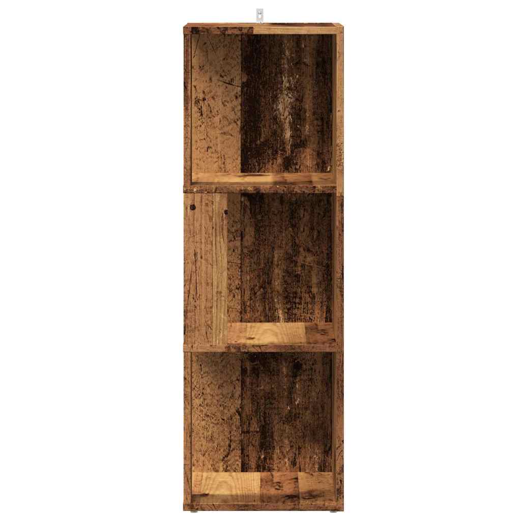 Corner shelf old wood look 33x33x100 cm wood material