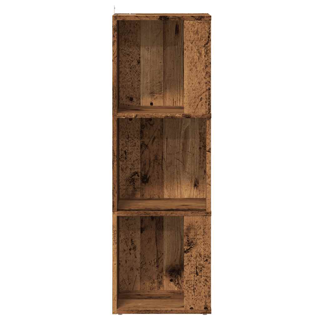 Corner shelf old wood look 33x33x100 cm wood material