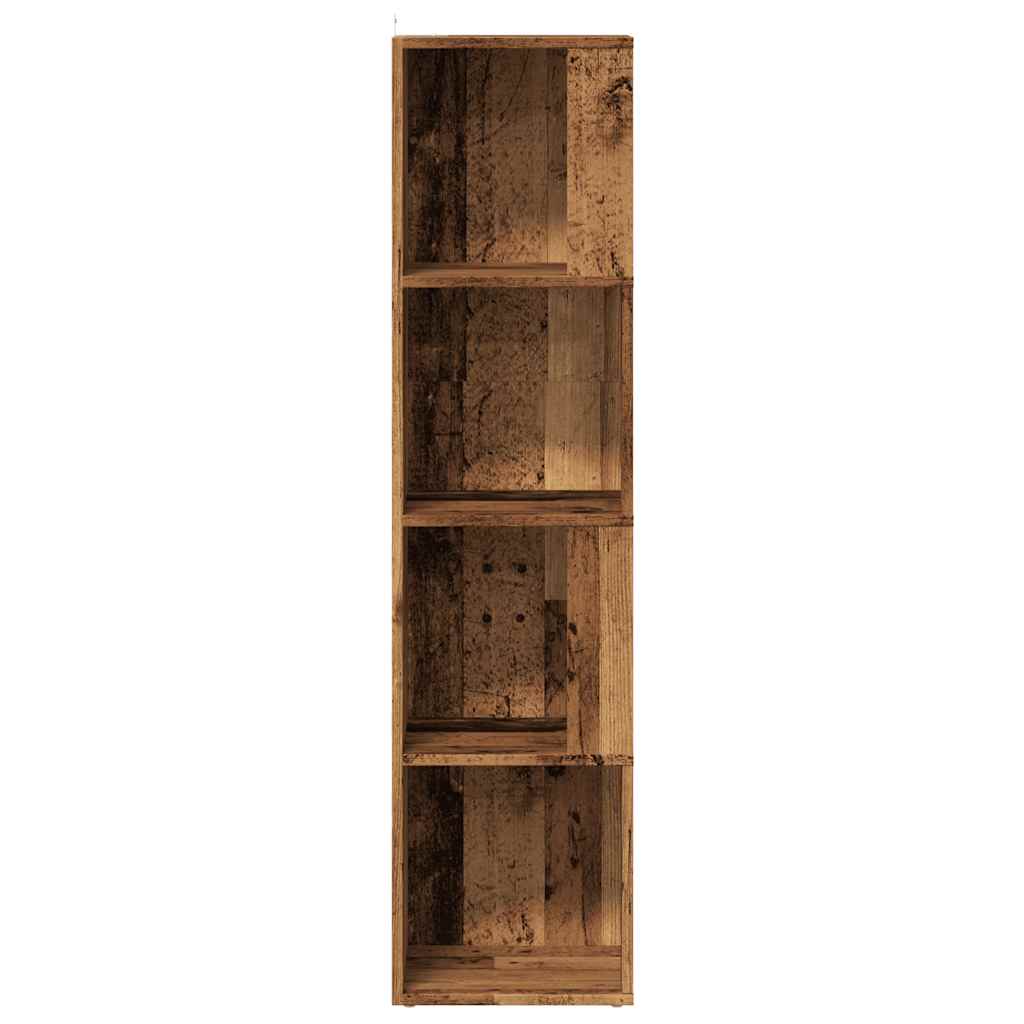 Corner shelf old wood look 33x33x132 cm wood material