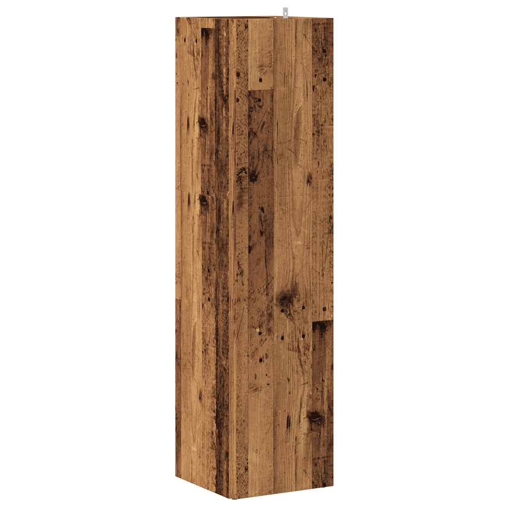 Corner shelf old wood look 33x33x132 cm wood material