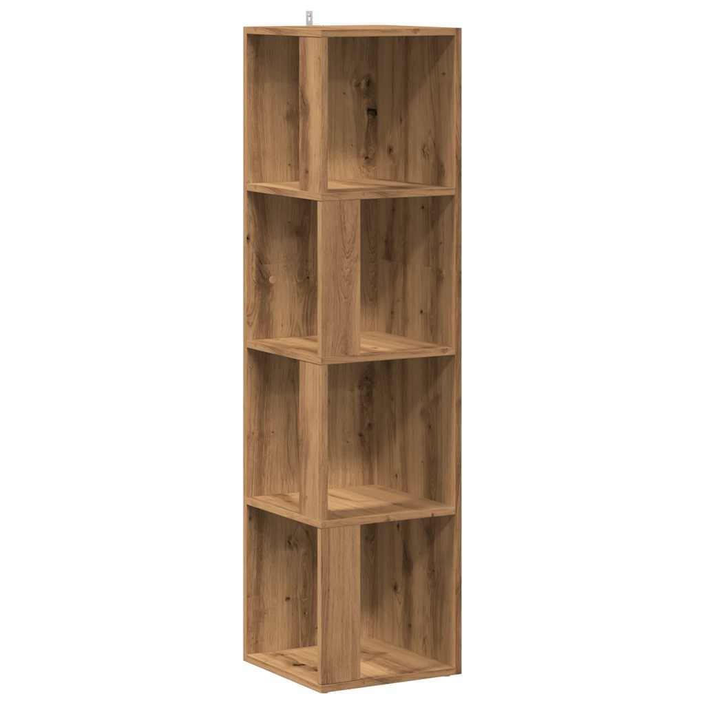 Corner shelf Artisan oak 33x33x132 cm wood material