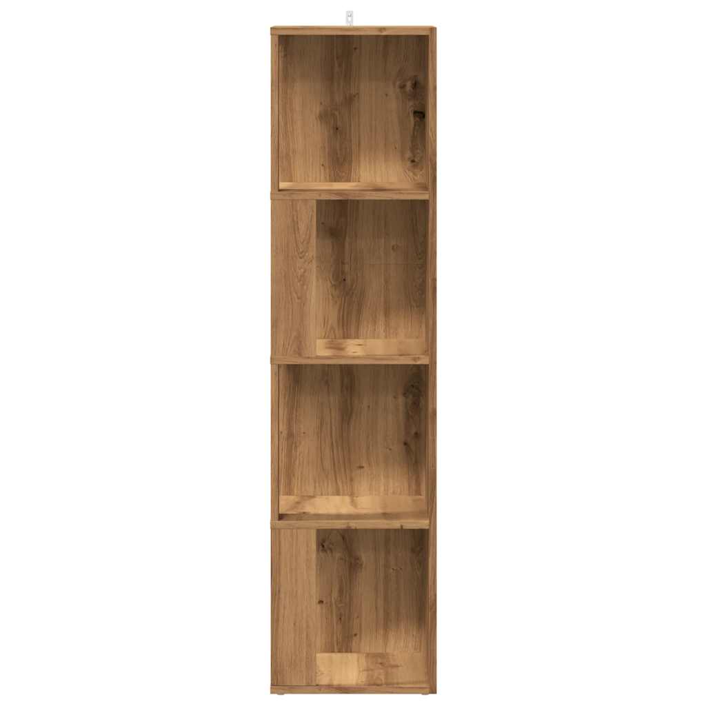 Corner shelf Artisan oak 33x33x132 cm wood material