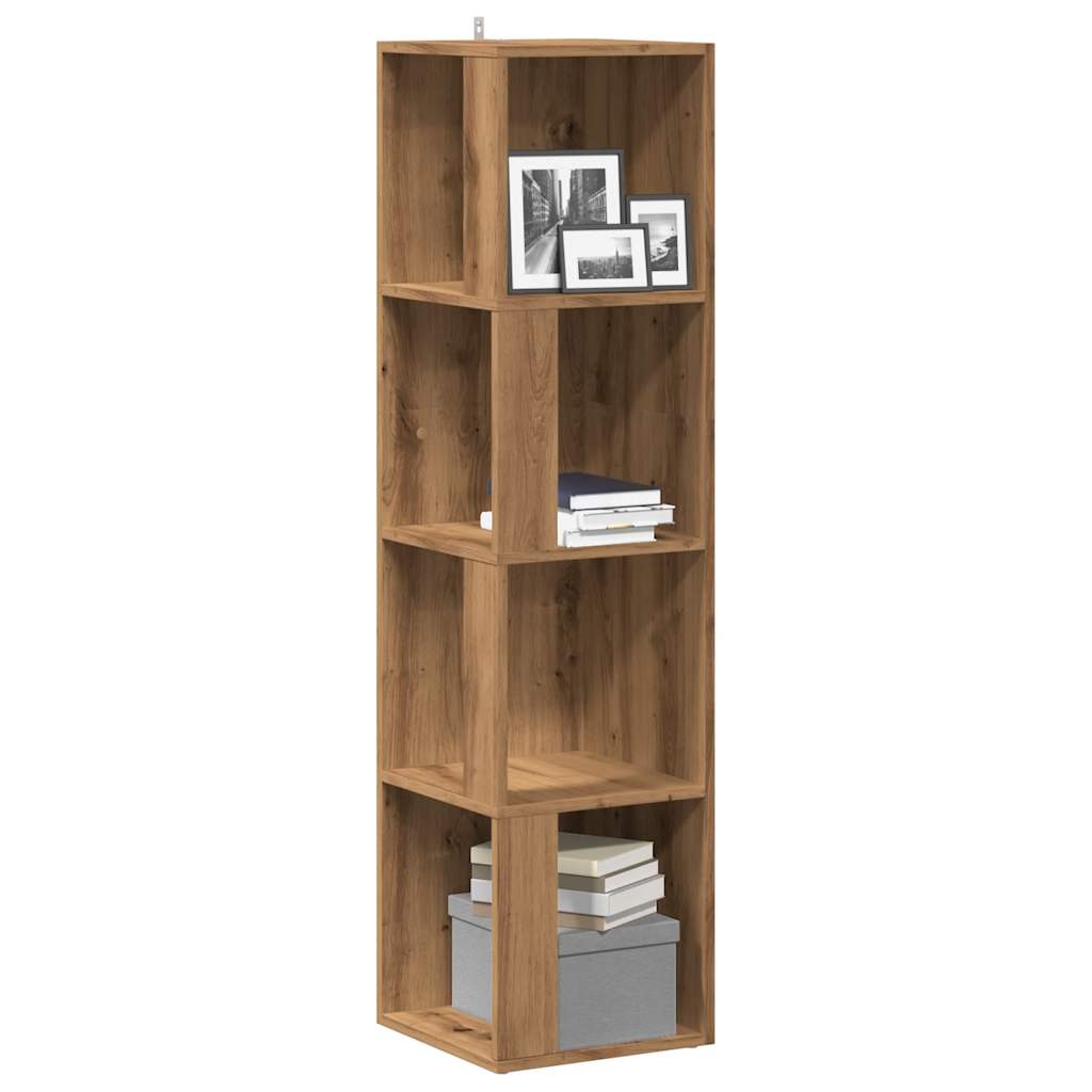 Corner shelf Artisan oak 33x33x132 cm wood material