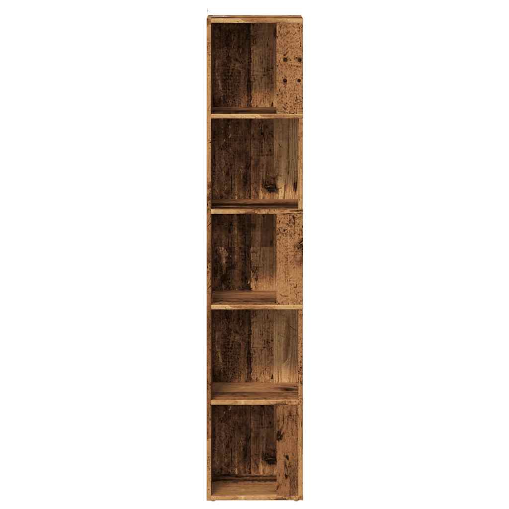 Corner shelf old wood look 33x33x165 cm wood material