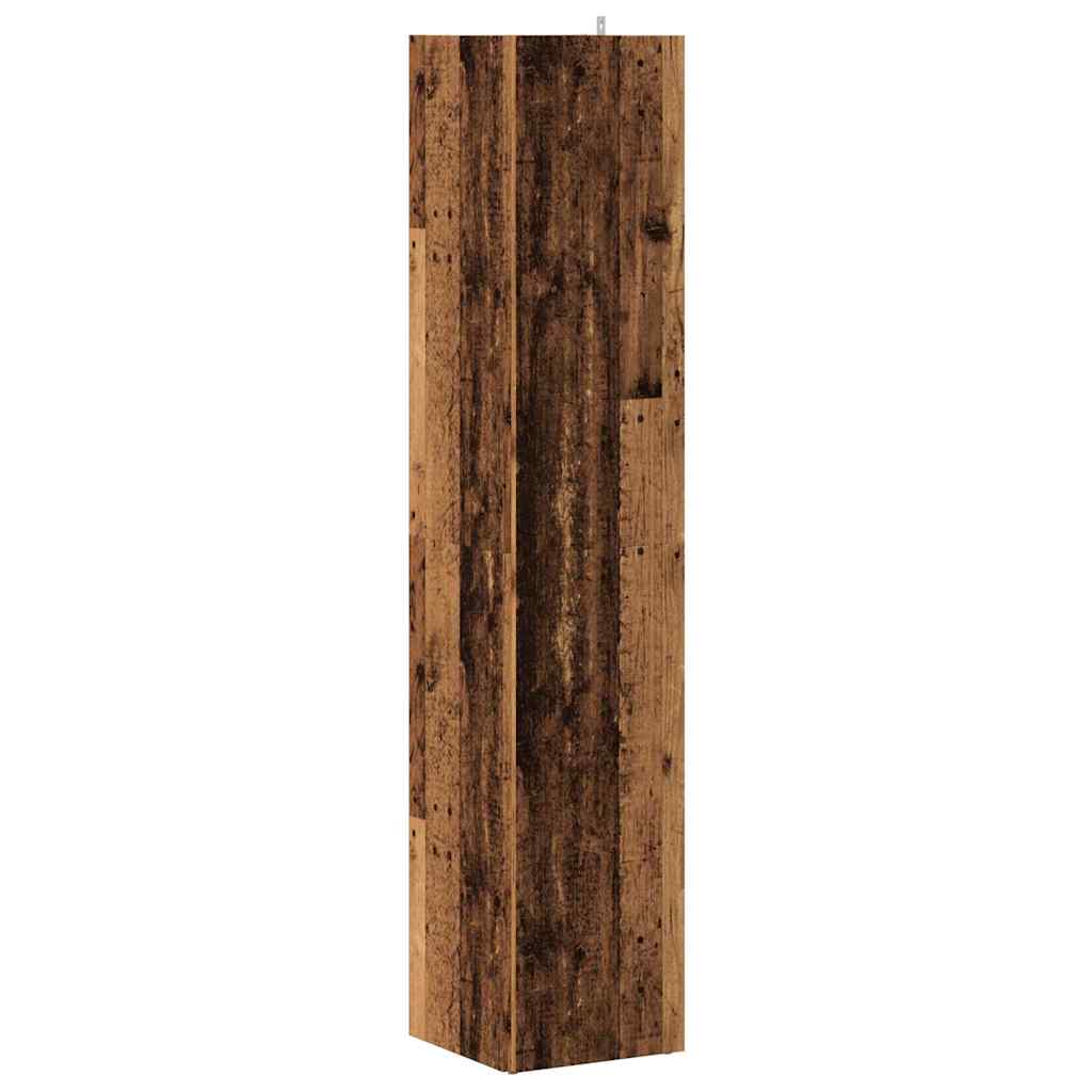 Corner shelf old wood look 33x33x165 cm wood material