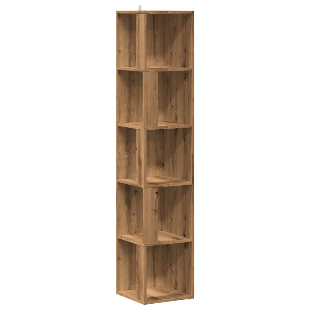 Corner shelf Artisan oak 33x33x165 cm wood material