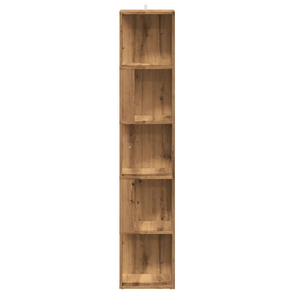 Corner shelf Artisan oak 33x33x165 cm wood material