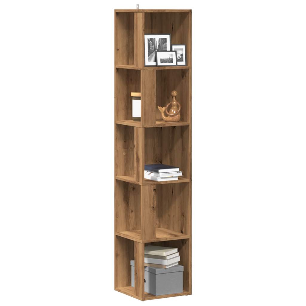 Corner shelf Artisan oak 33x33x165 cm wood material