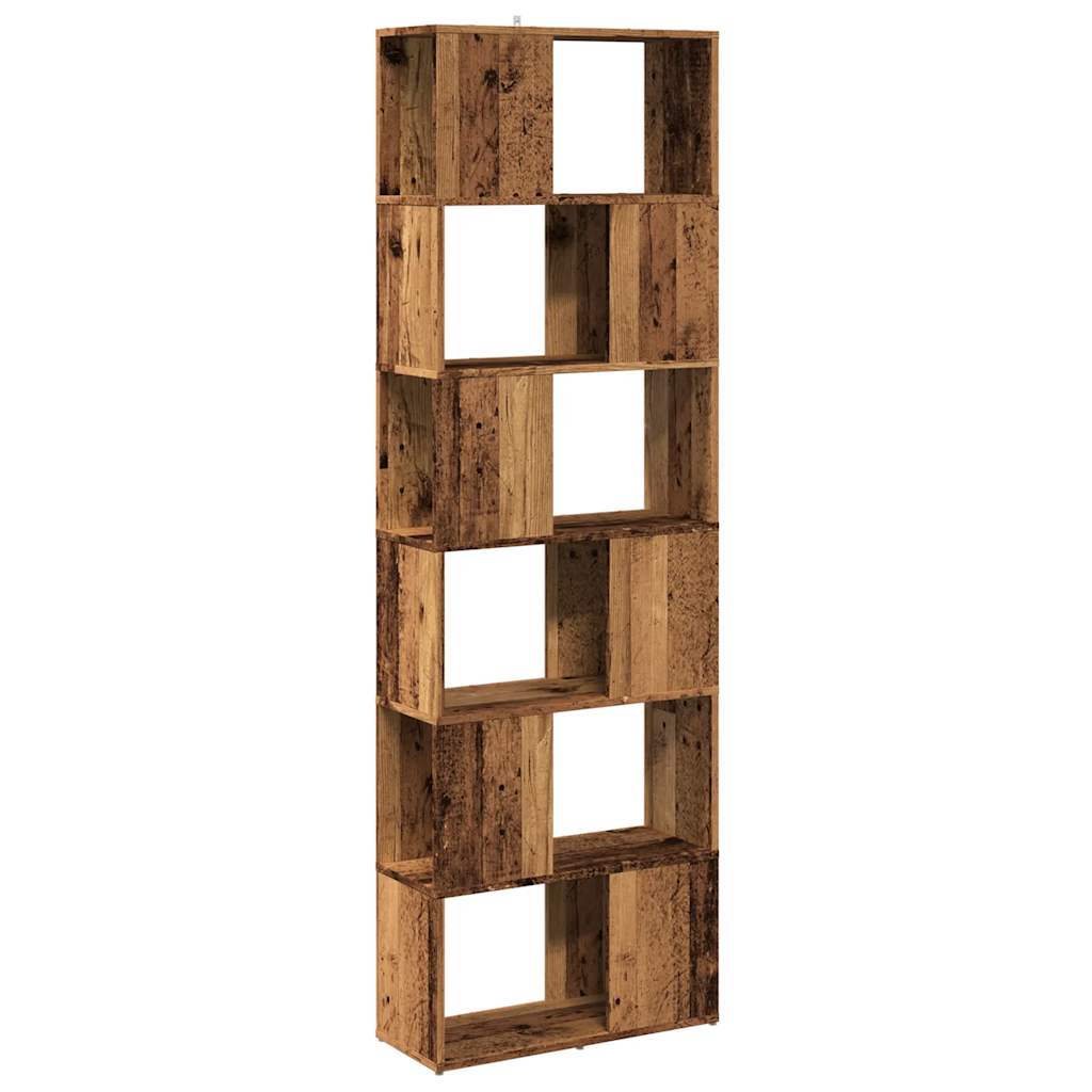 Bookshelf/room divider old wood look 60x24x186 cm