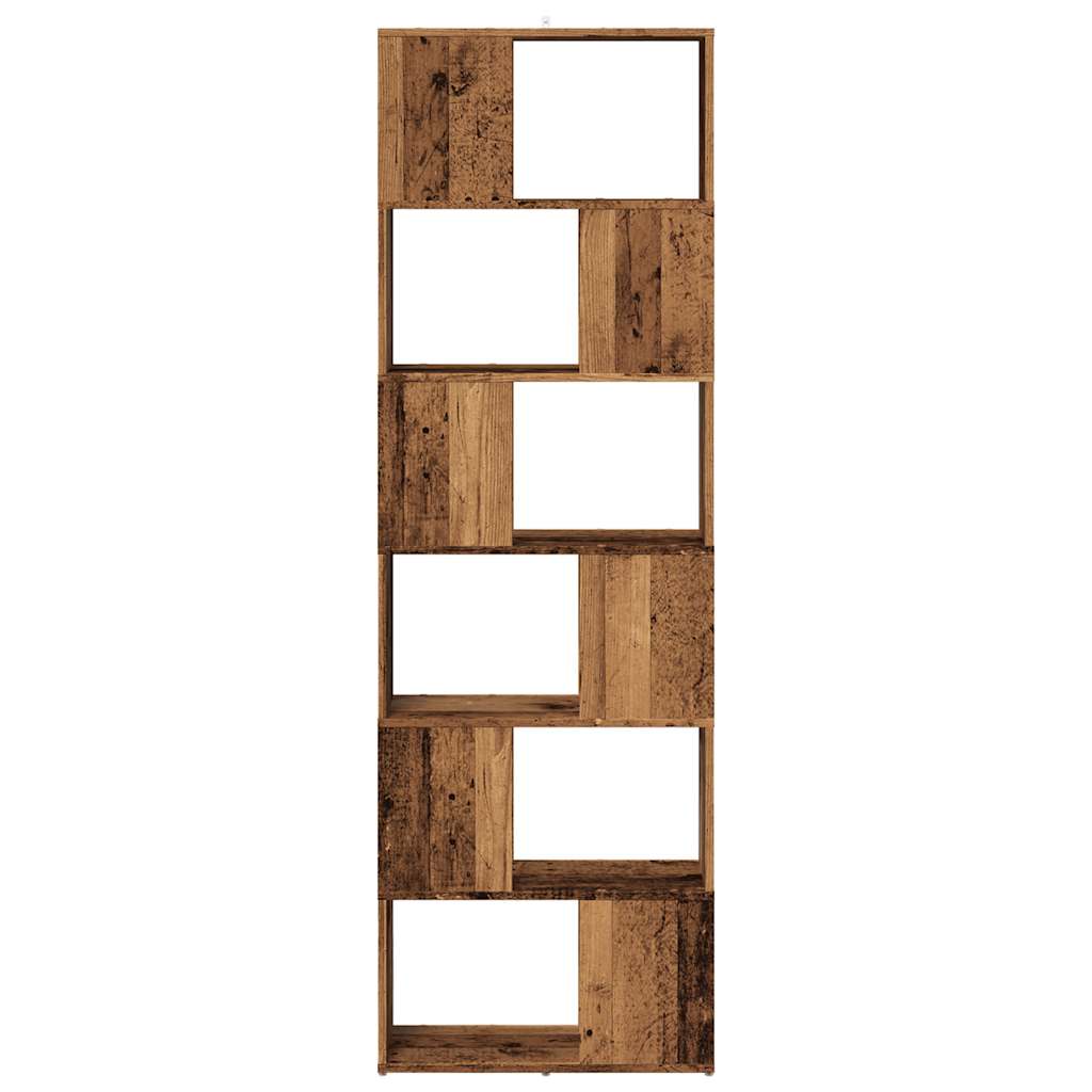 Bookshelf/room divider old wood look 60x24x186 cm