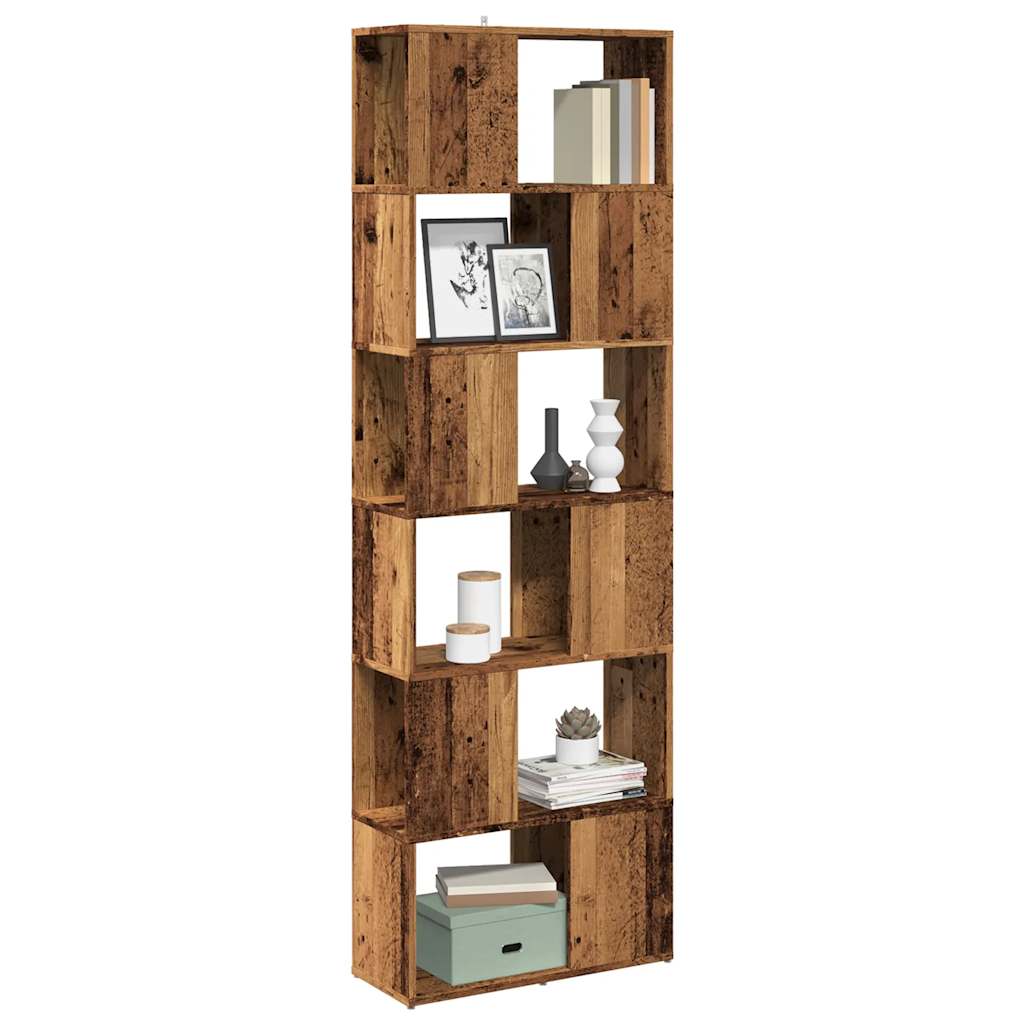 Bookshelf/room divider old wood look 60x24x186 cm