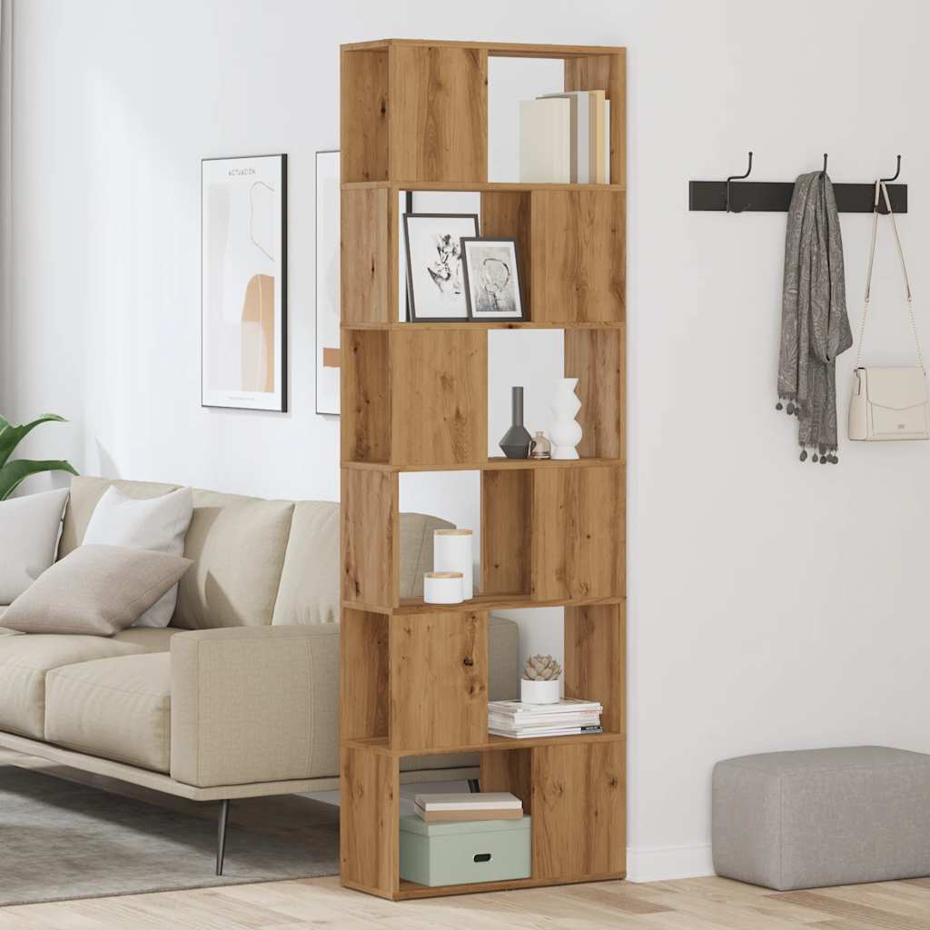 Bookshelf/Room Divider Artisan Oak 60x24x186 cm