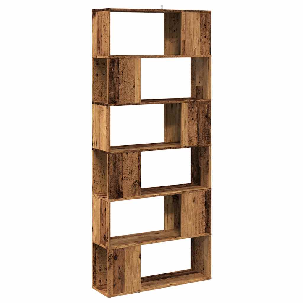 Bookshelf/room divider old wood look 80x24x186 cm