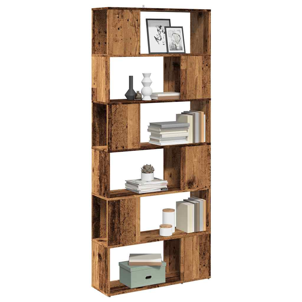 Bookshelf/room divider old wood look 80x24x186 cm