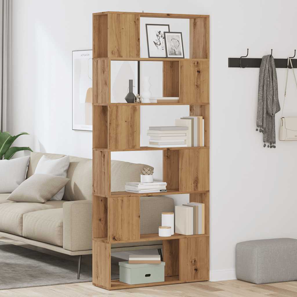 Bookshelf/Room Divider Artisan Oak 80x24x186 cm