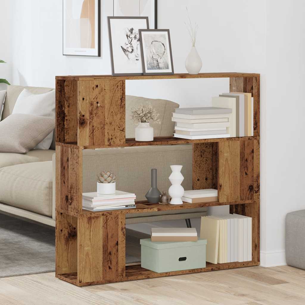 Bookshelf/room divider old wood look 100x24x94 cm