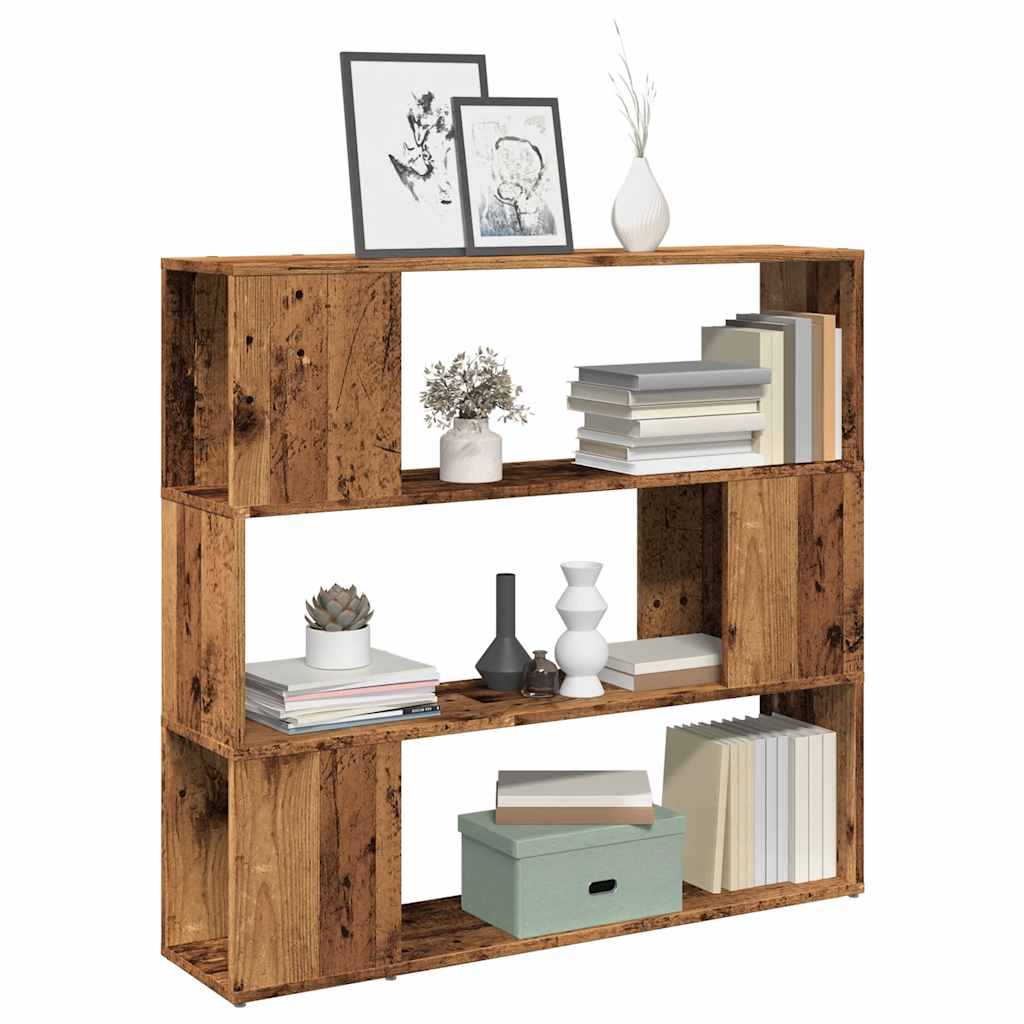 Bookshelf/room divider old wood look 100x24x94 cm