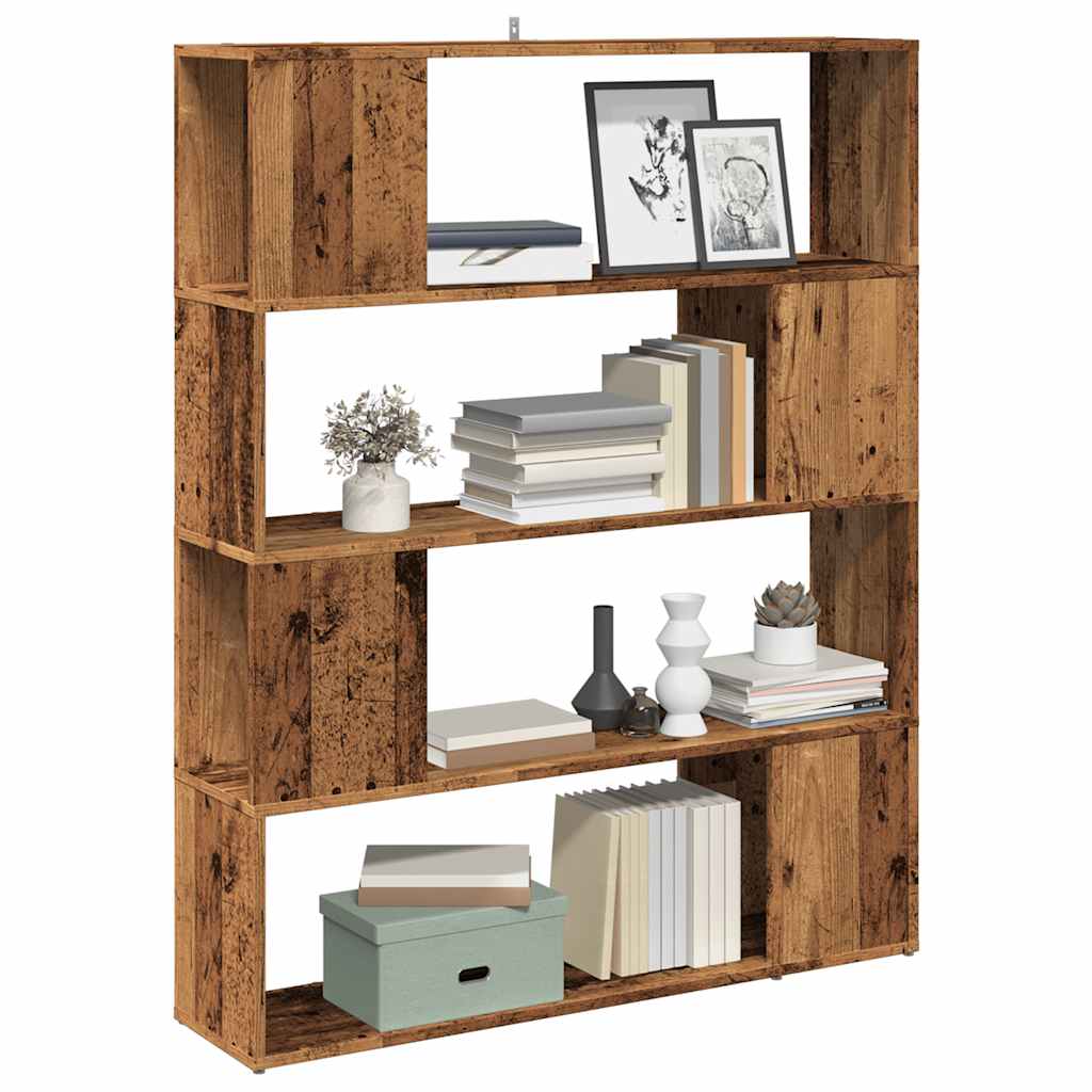 Bookshelf/room divider old wood look 100x24x124.5 cm