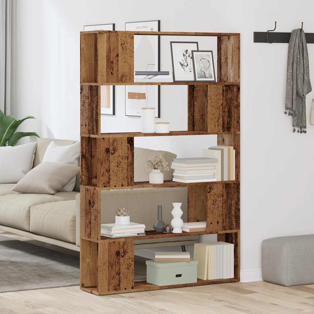 Bookshelf/room divider old wood look 100x24x155 cm