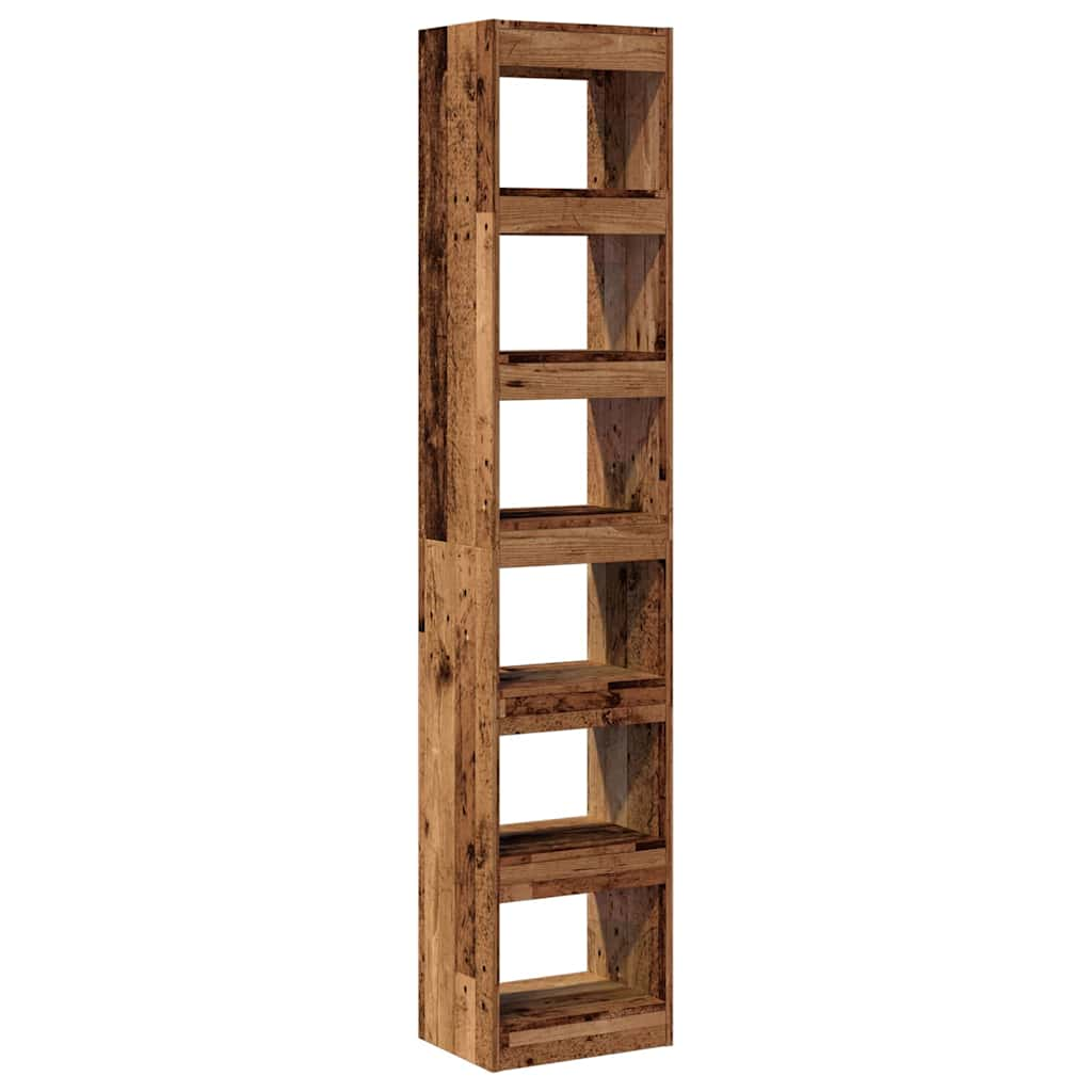 Bookshelf/room divider old wood look 40x30x198 cm