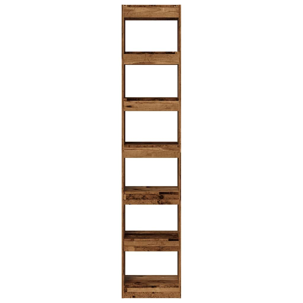 Bookshelf/room divider old wood look 40x30x198 cm