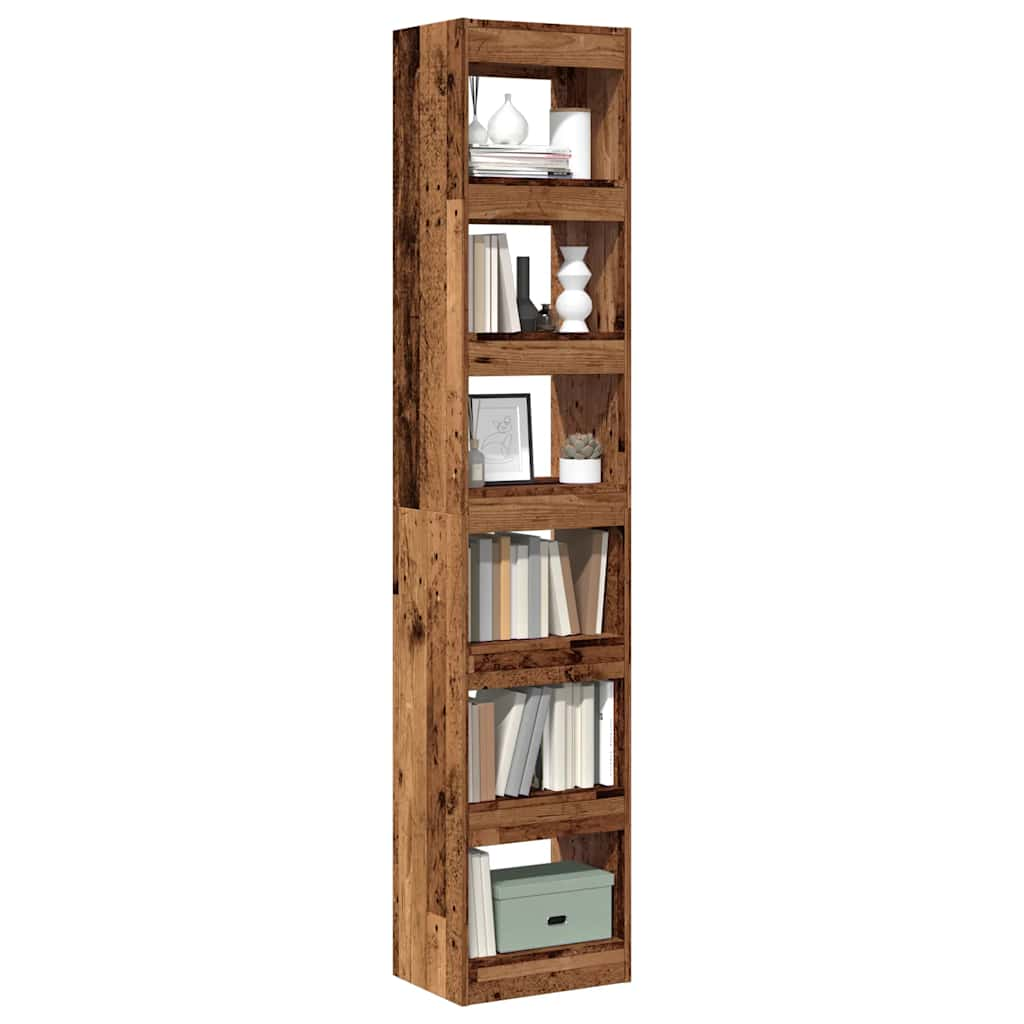 Bookshelf/room divider old wood look 40x30x198 cm