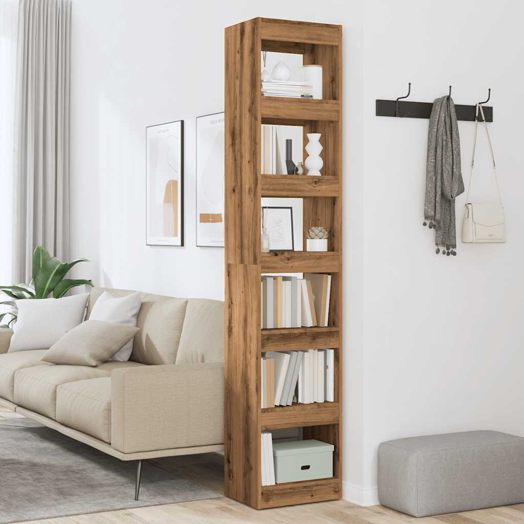 Bookshelf/Room Divider Artisan Oak 40x30x198 cm