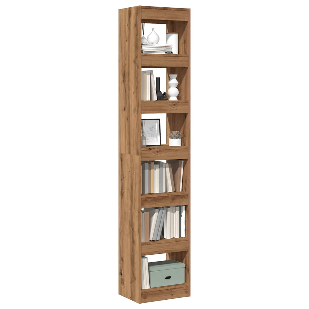 Bookshelf/Room Divider Artisan Oak 40x30x198 cm