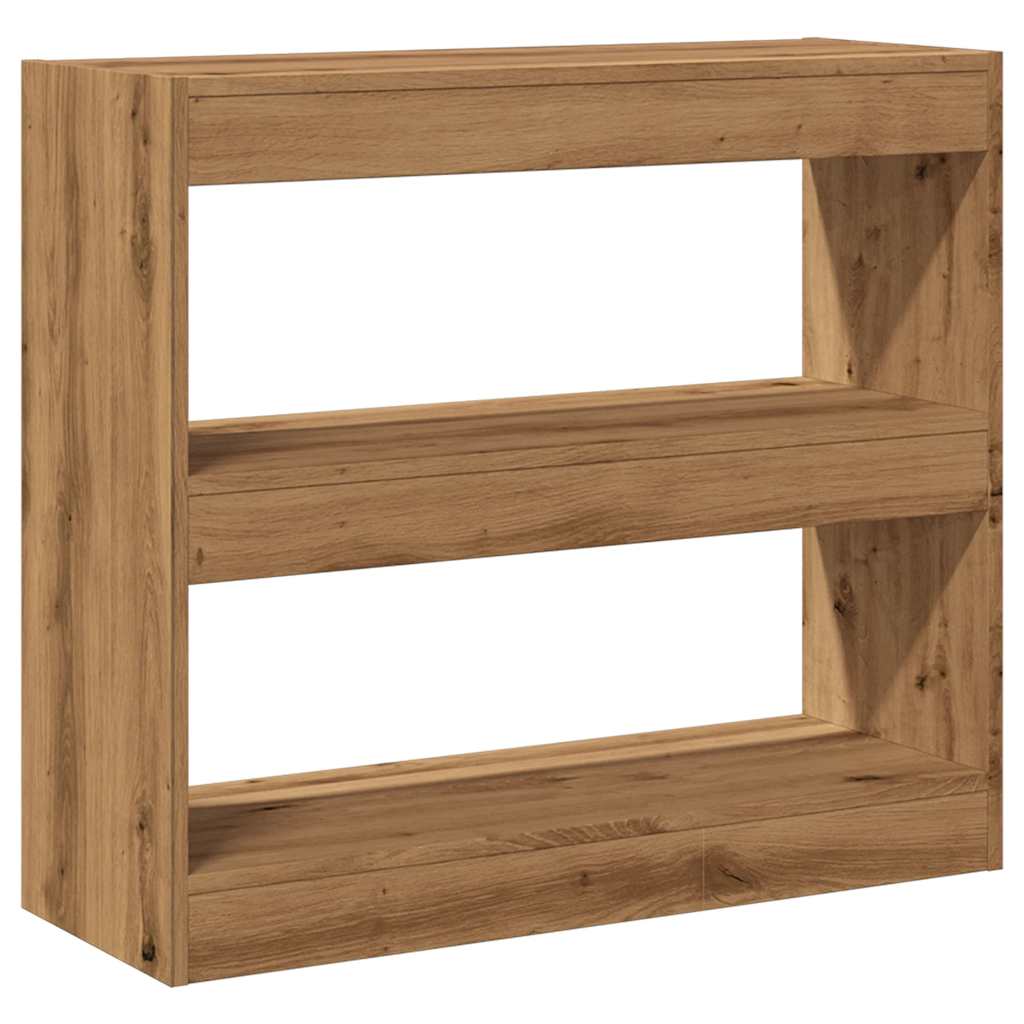 Bookshelf/Room Divider Artisan Oak 80x30x72 cm