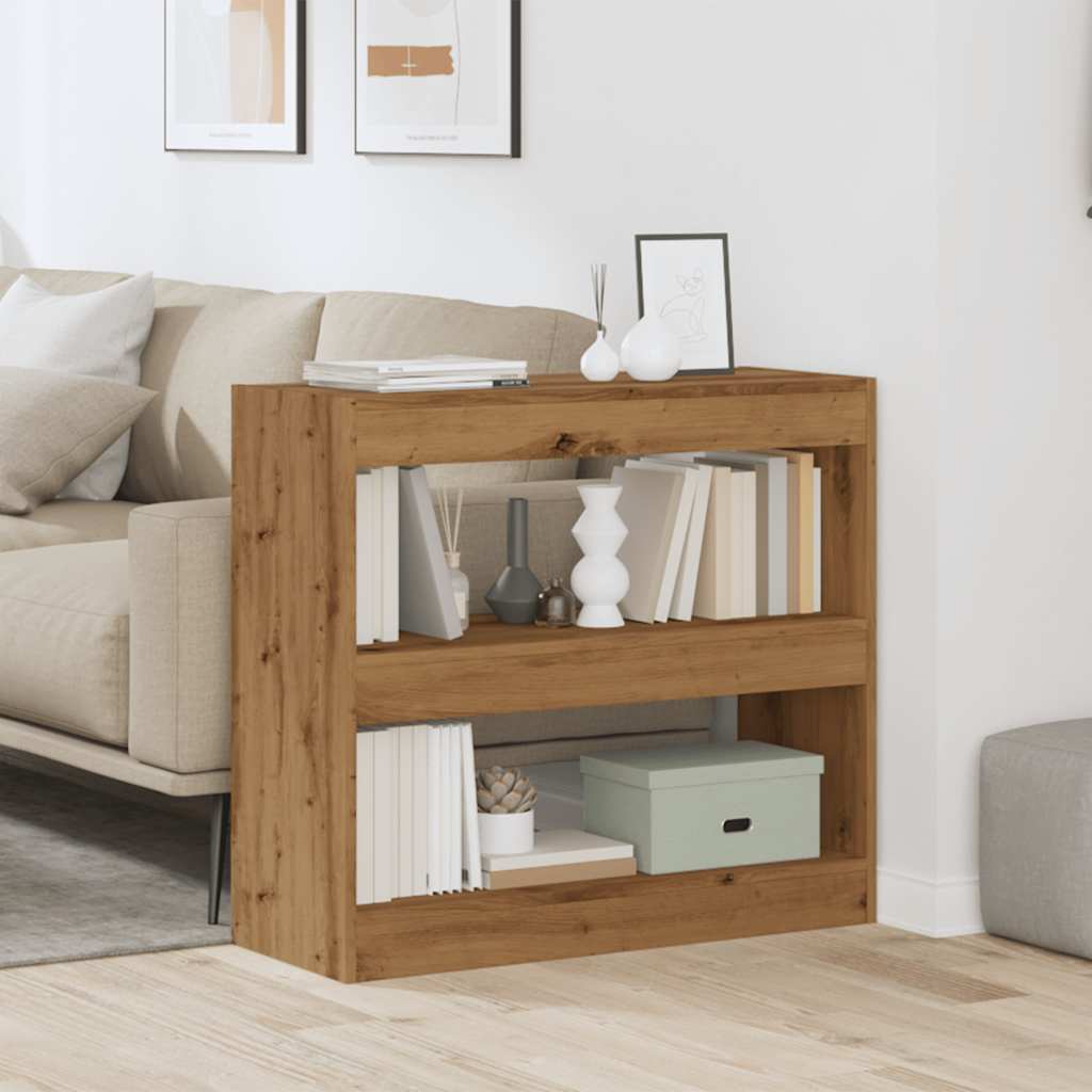 Bookshelf/Room Divider Artisan Oak 80x30x72 cm