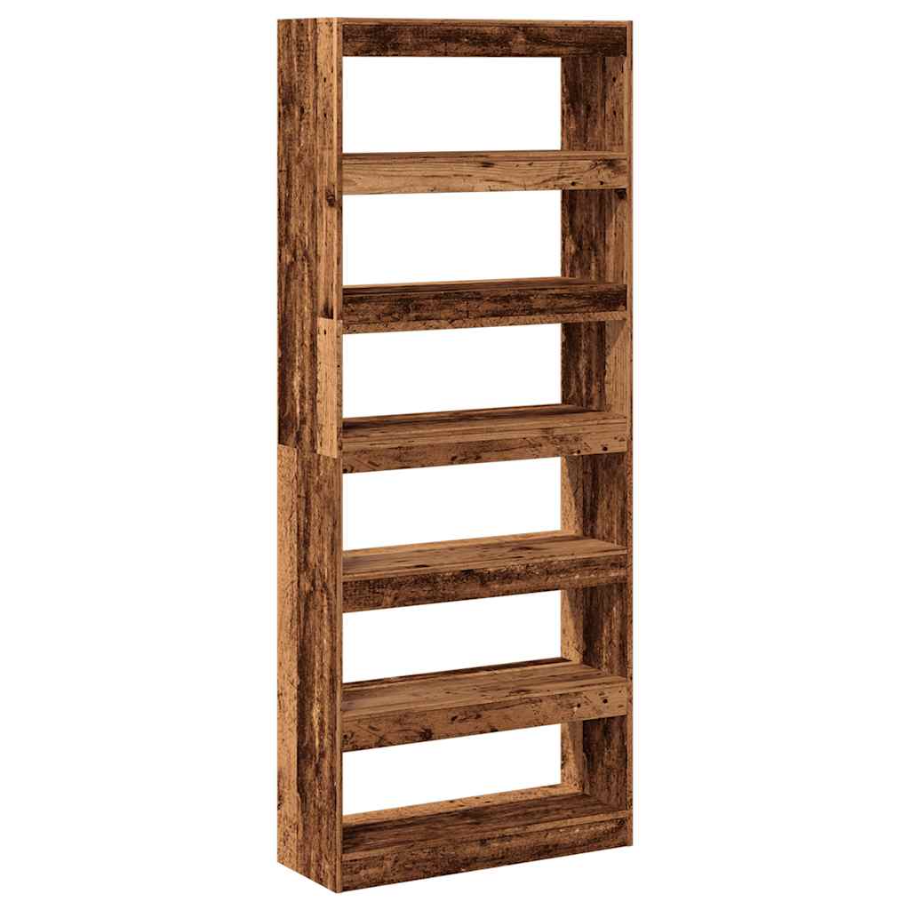 Bookshelf/room divider old wood look 80x30x198 cm