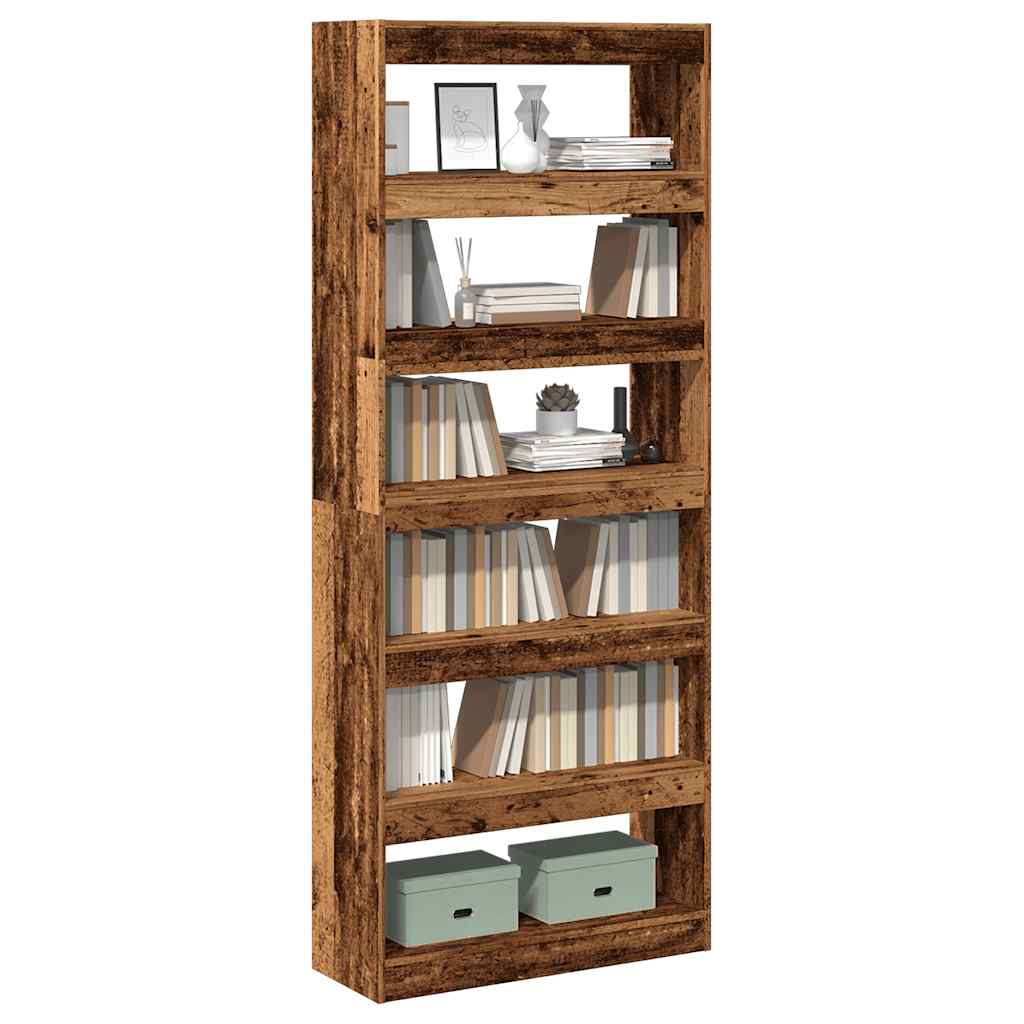 Bookshelf/room divider old wood look 80x30x198 cm