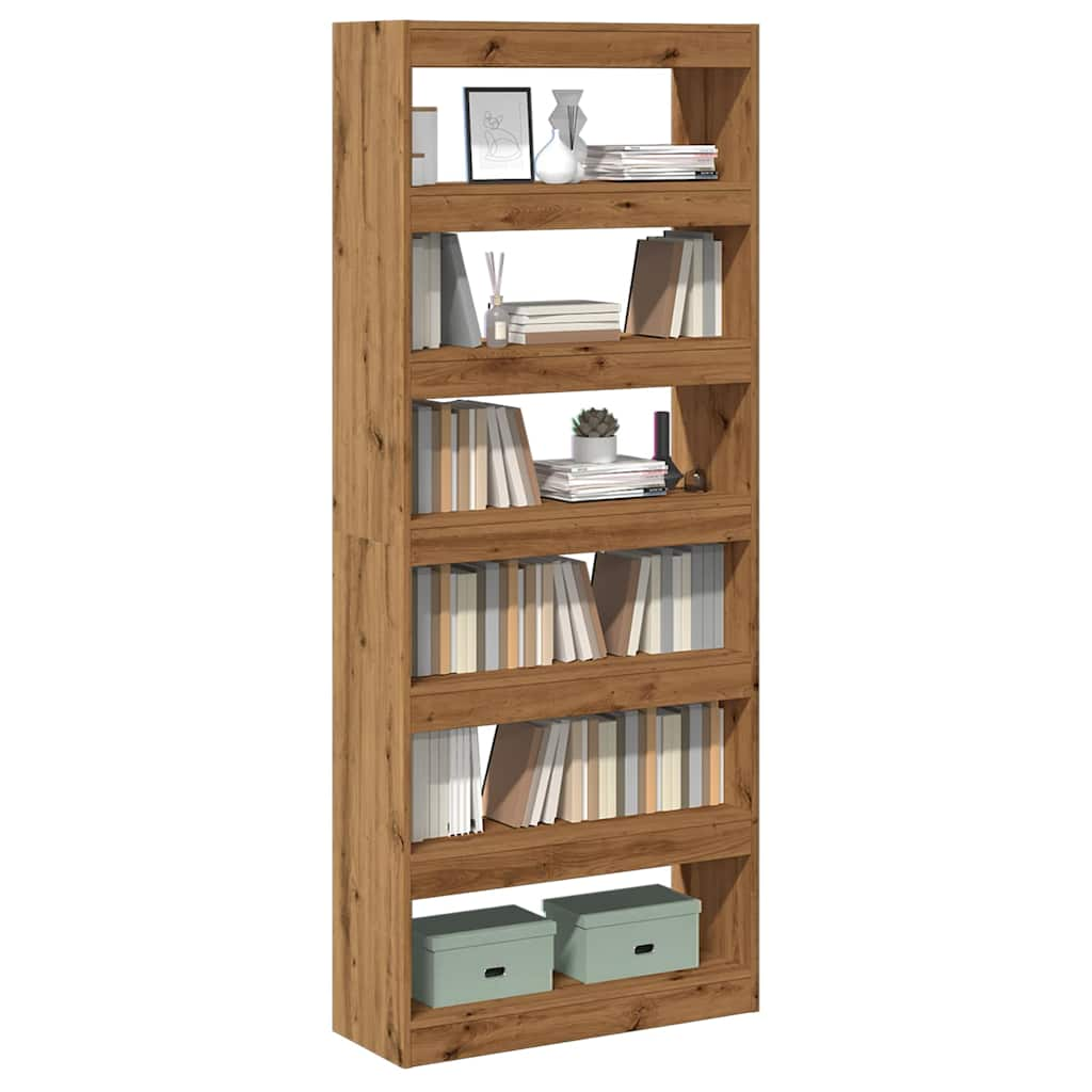 Bookshelf/Room Divider Artisan Oak 80x30x198 cm