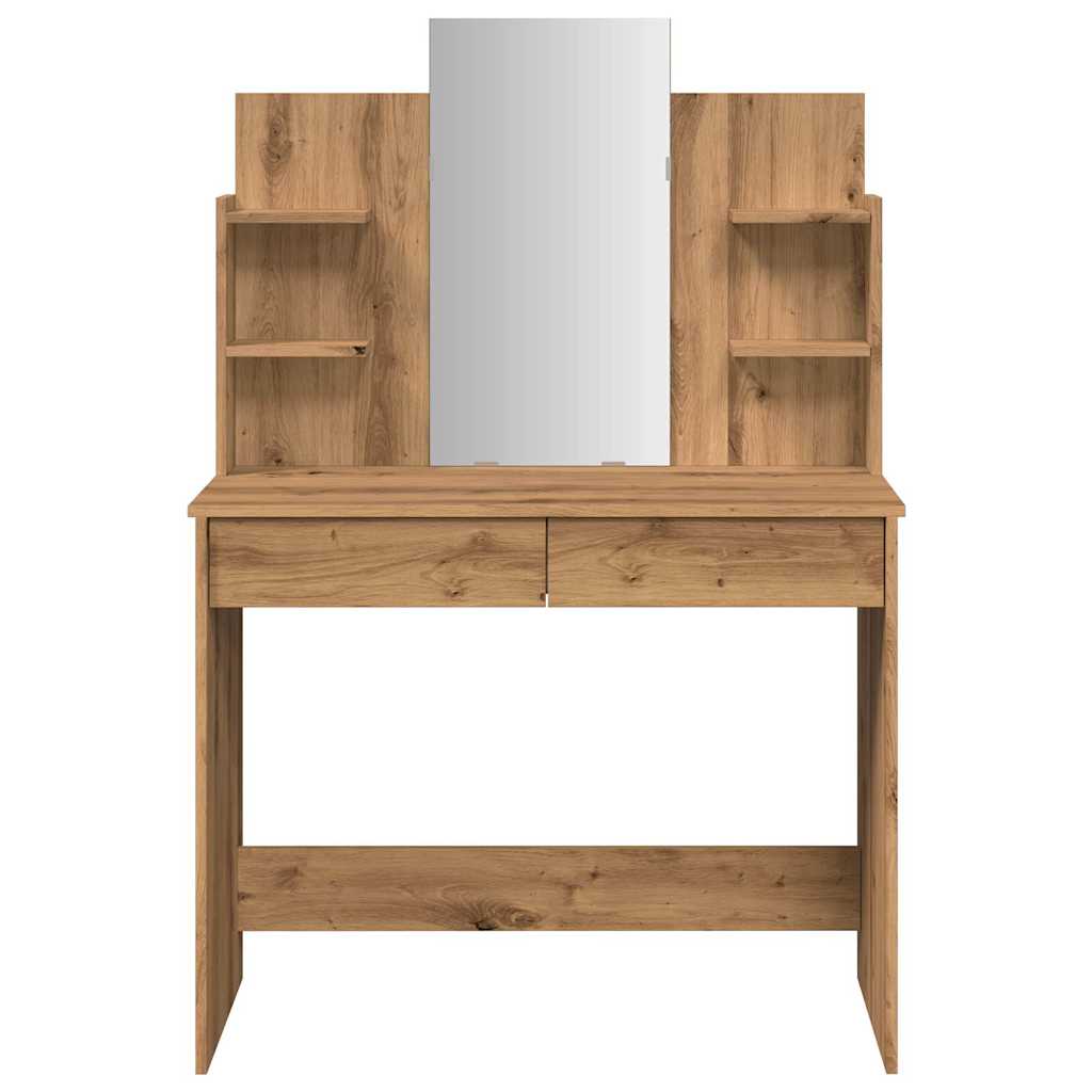 Dressing table with mirror Artisan oak 96x39x142 cm