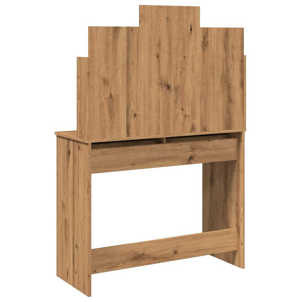 Dressing table with mirror Artisan oak 96x39x142 cm