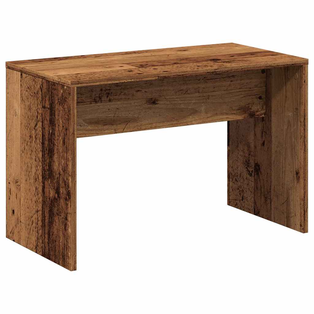 Vanity Stool Old Wood Look 70x35x45 cm Wood Material