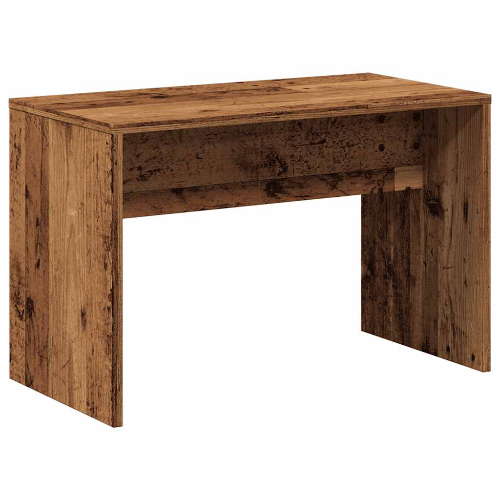 Vanity Stool Old Wood Look 70x35x45 cm Wood Material