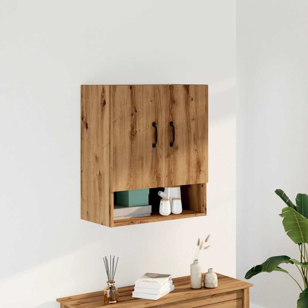 Wall Cabinet Artisan Oak 60x31x70 cm Wood Material