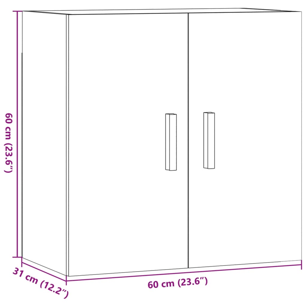 Wandschrank Altholz-Optik 60x31x60 cm Holzwerkstoff