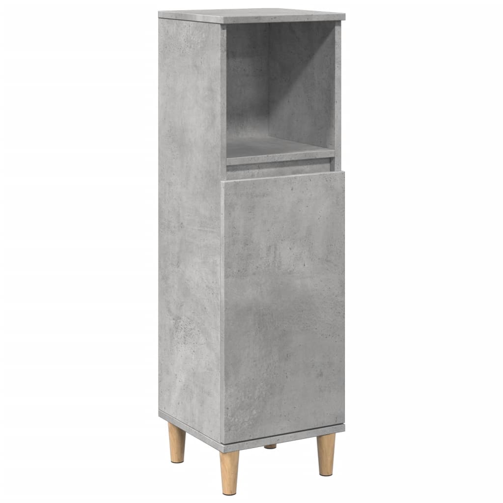 Bathroom cabinet concrete gray 30x30x100 cm made of wood