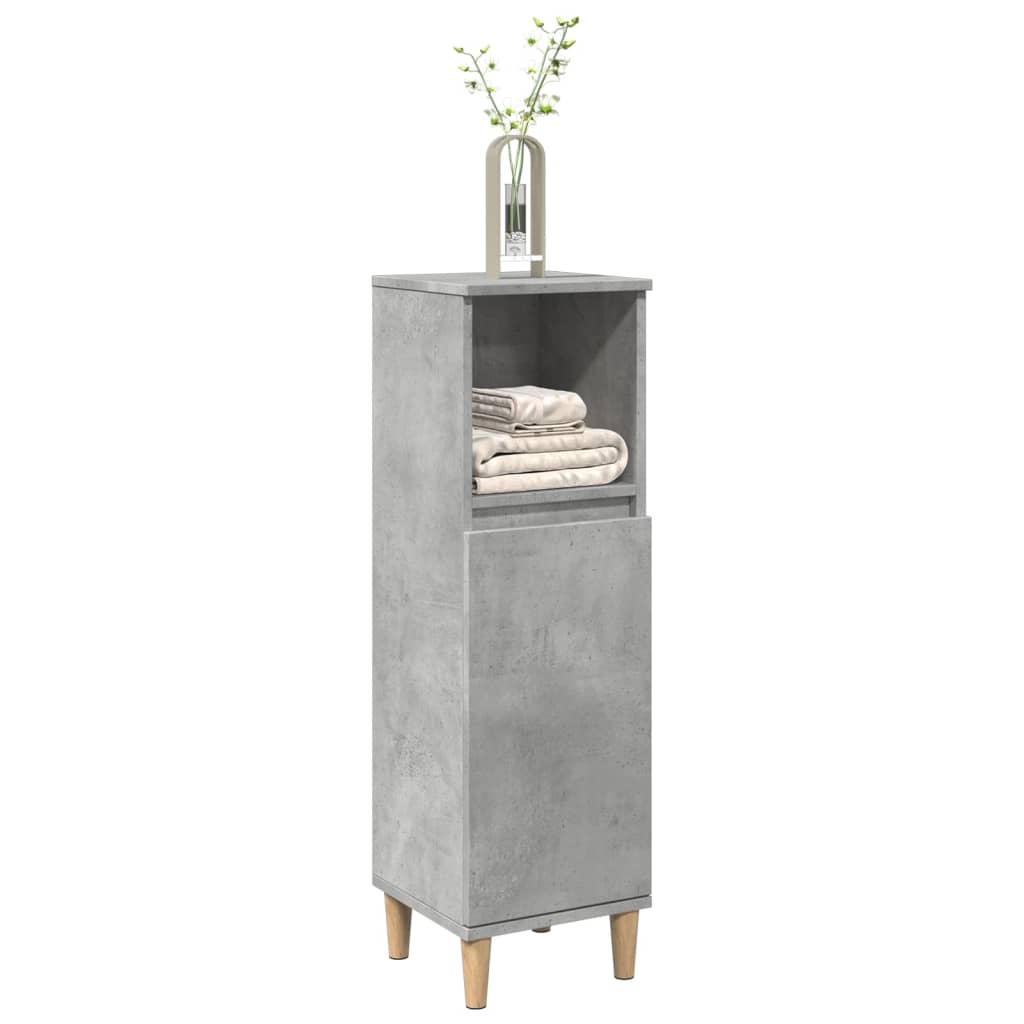 Bathroom cabinet concrete gray 30x30x100 cm made of wood