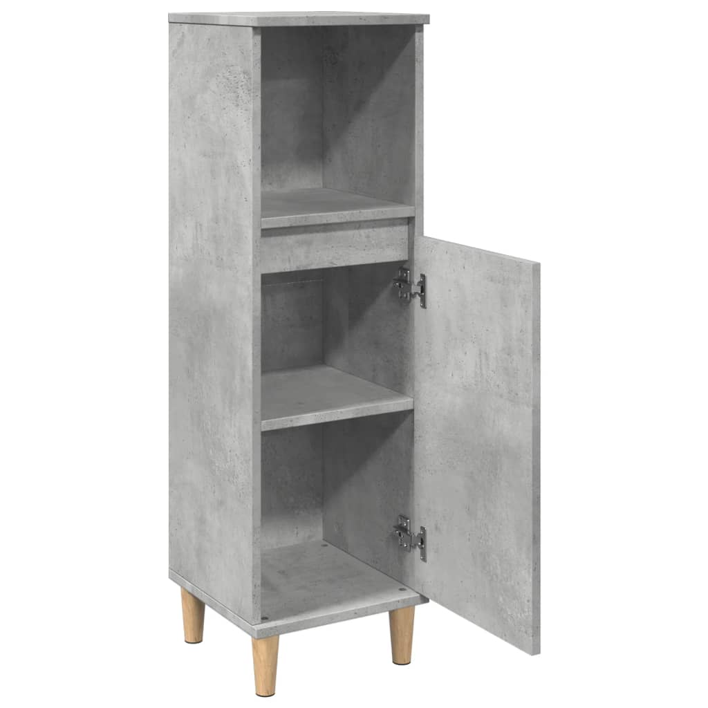 Bathroom cabinet concrete gray 30x30x100 cm made of wood