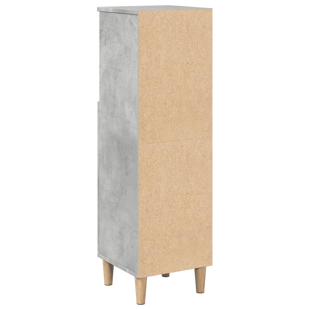 Bathroom cabinet concrete gray 30x30x100 cm made of wood