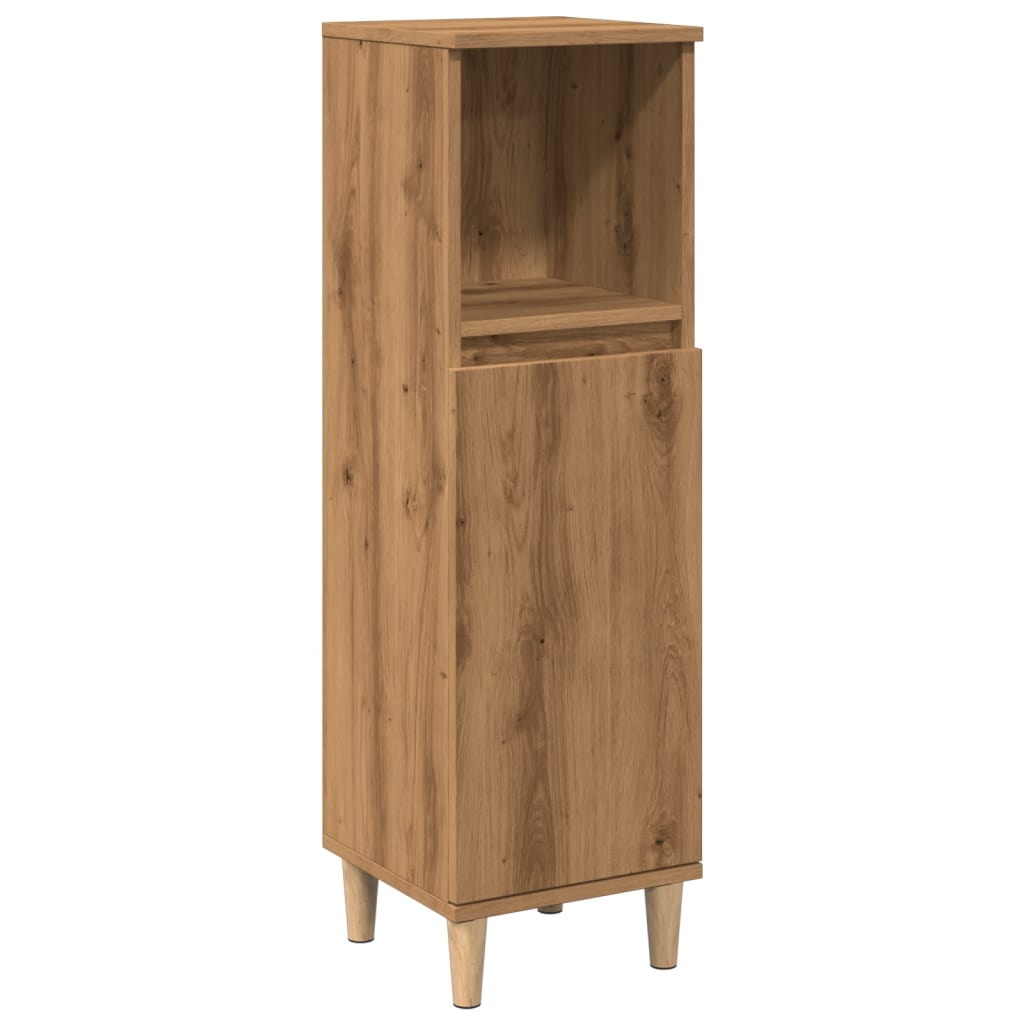 Artisan oak bathroom cabinet 30x30x100 cm wood material