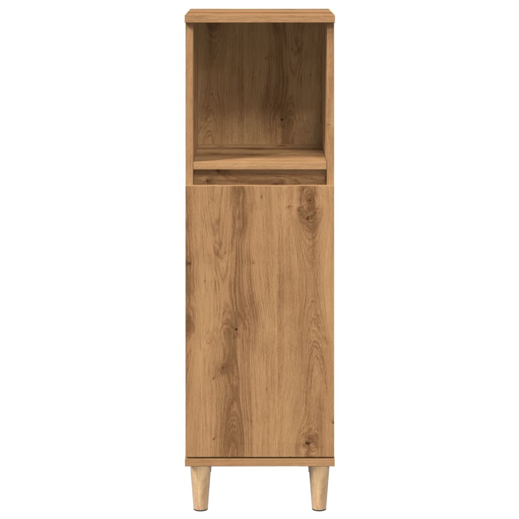 Artisan oak bathroom cabinet 30x30x100 cm wood material